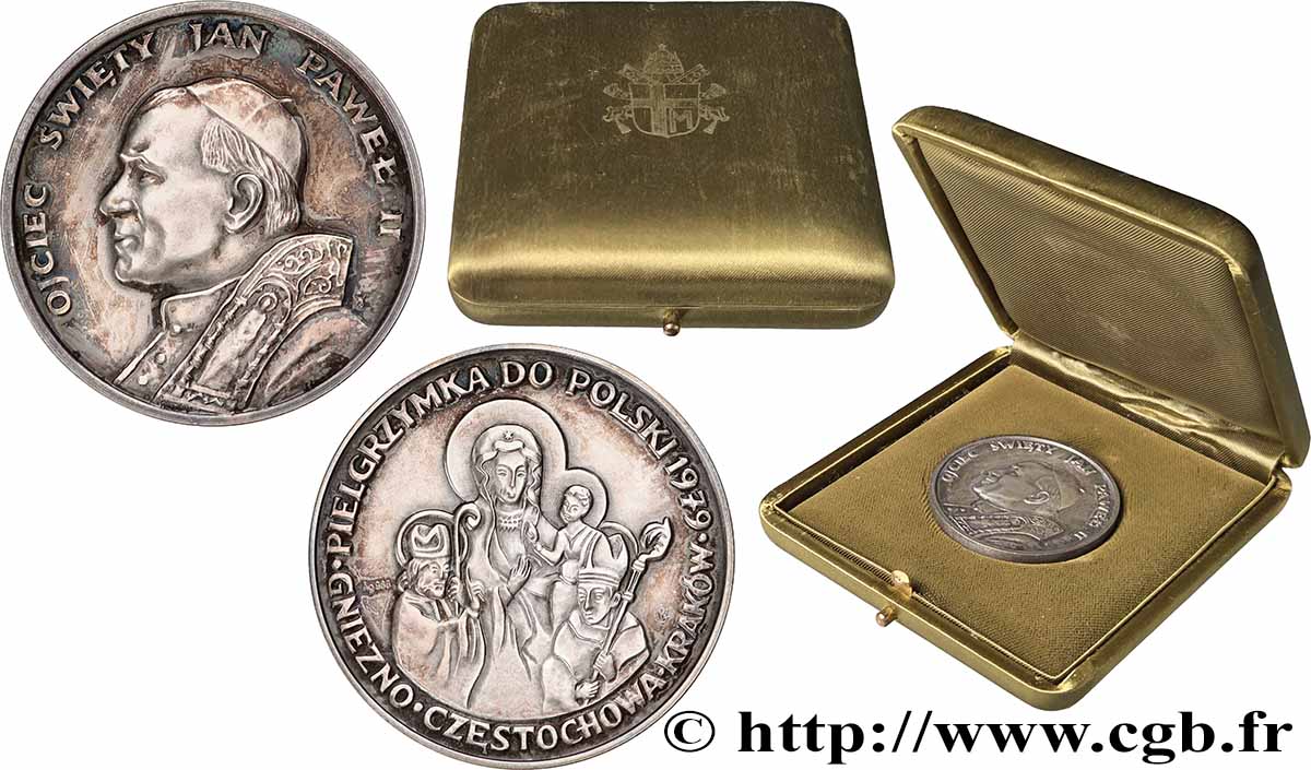 JEAN-PAUL II (Karol Wojtyla) Médaille, Pèlerinage en Pologne TTB+