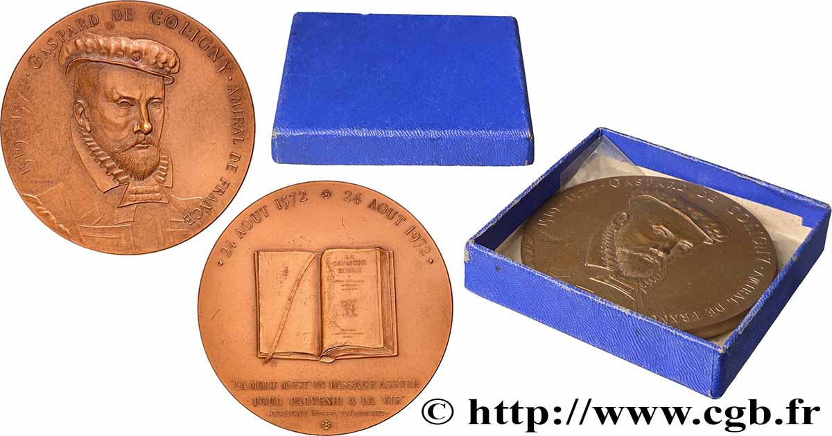 FUNFTE FRANZOSISCHE REPUBLIK Médaille, Gaspard de Coligny fVZ