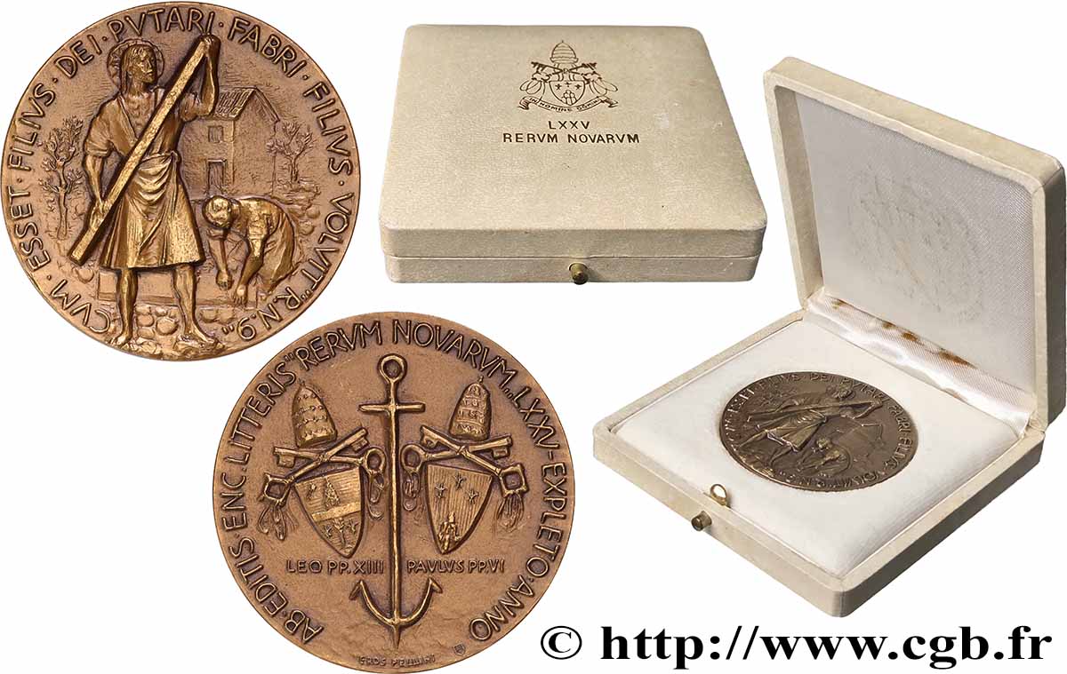 VATICAN AND PAPAL STATES Médaille, Rerum Novarum AU