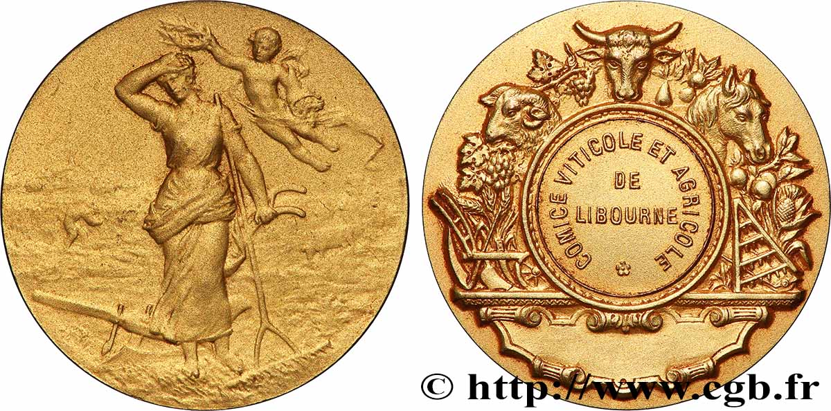 SOCIÉTÉS D AGRICULTURE, HORTICULTURE, PÊCHE ET CHASSE Médaille, Comice viticole et agricole SUP