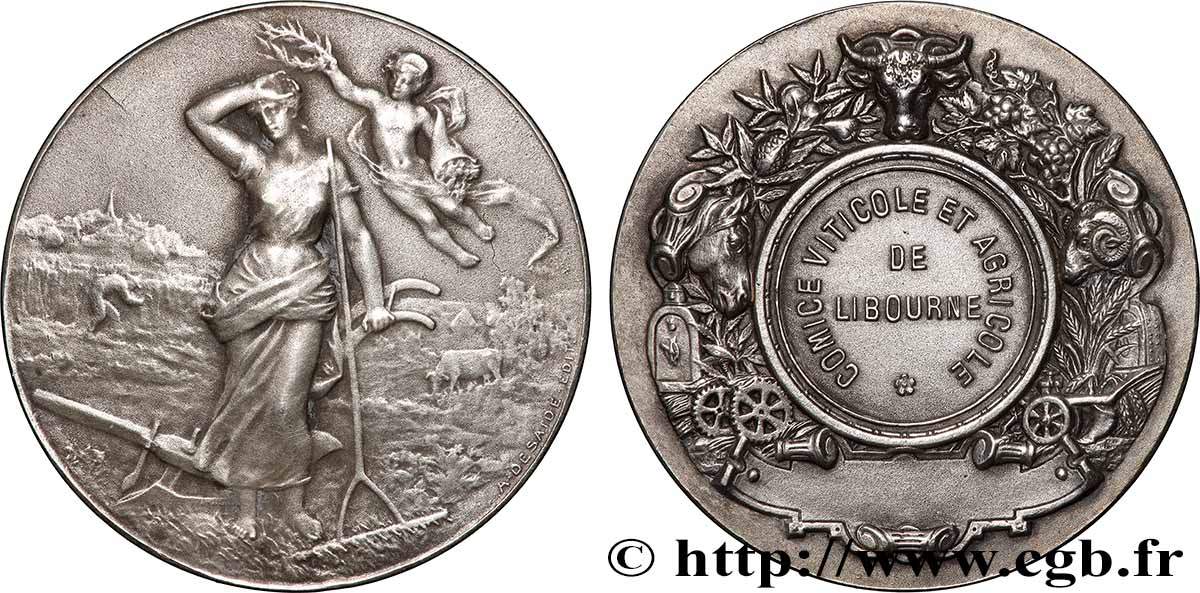 SOCIÉTÉS D AGRICULTURE, HORTICULTURE, PÈCHE ET CHASSE Médaille, Comice viticole et agricole SPL