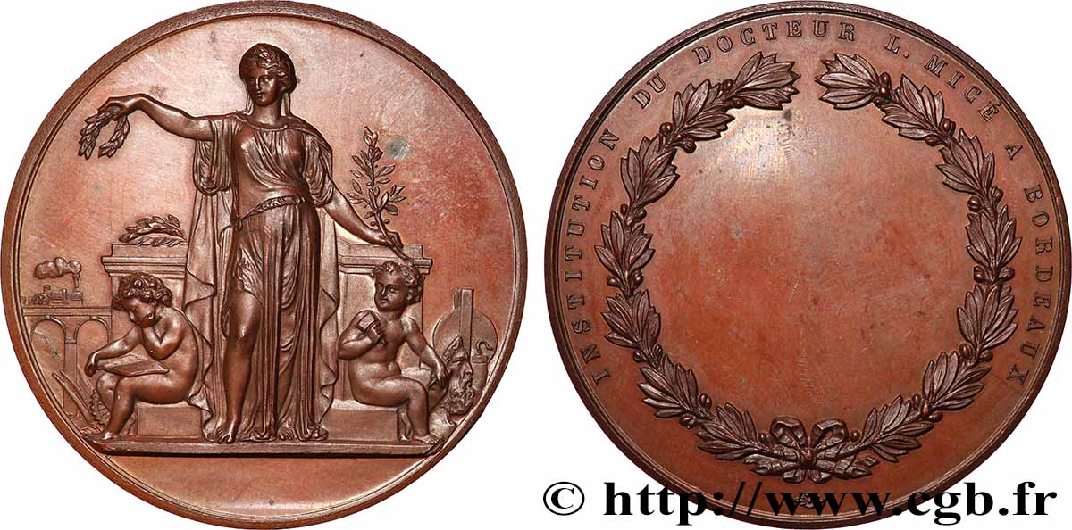 BORDEAUX Médaille, Institution du docteur L. Mice AU