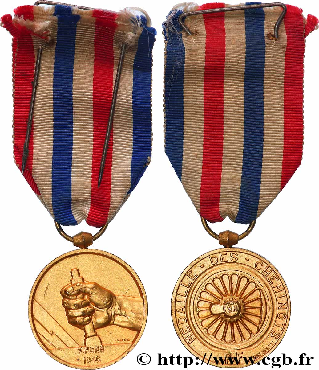 VIERTE FRANZOSISCHE REPUBLIK Médaille des cheminots fVZ