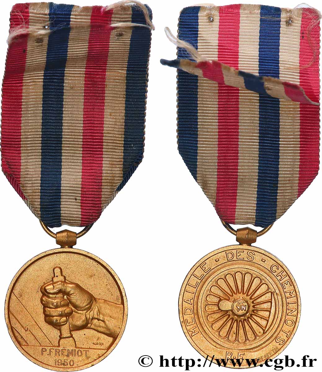 VIERTE FRANZOSISCHE REPUBLIK Médaille des cheminots fVZ