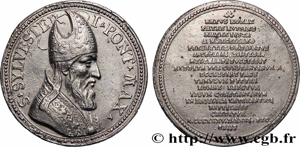 VATICANO Y ESTADOS PONTIFICIOS Médaille, Sylvestre Ier MBC