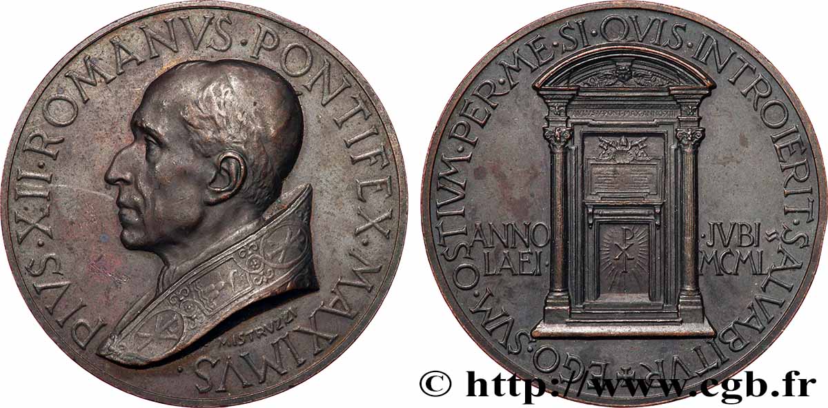 VATICAN - PIE XII (Eugenio Pacelli) Fonte, Nouvelle année jubilaire TTB