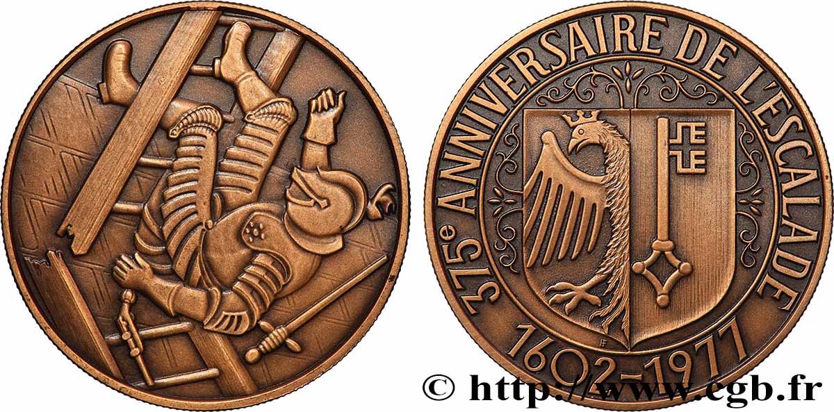 SVIZZERA Médaille, 375e anniversaire de l’escalade MS