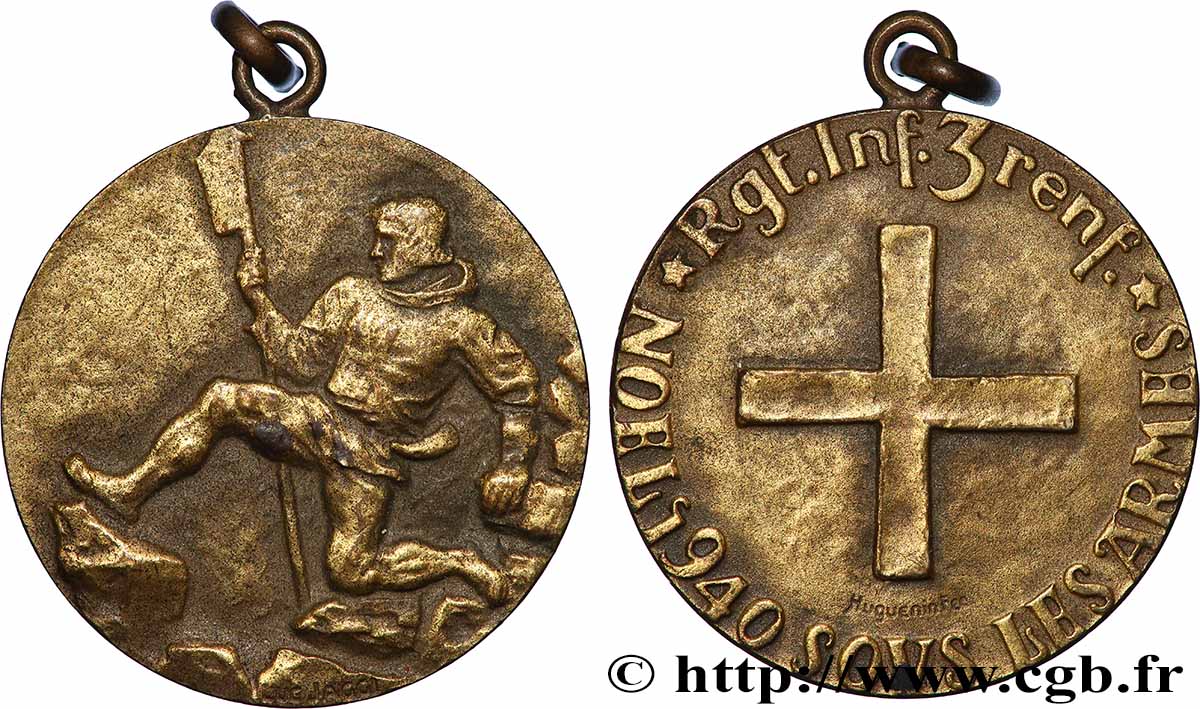 SCHWEIZ Médaille, Noel Sous les Armes Régiment d infanterie 3 fVZ