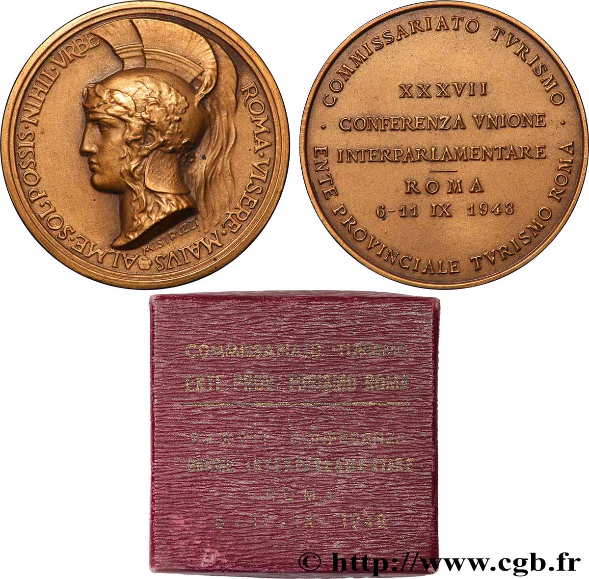 ITALIE - VICTOR EMMANUEL III Médaille, 37e conférence TTB