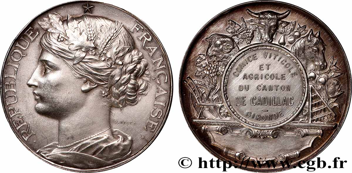 SOCIÉTÉS D AGRICULTURE, HORTICULTURE, PÊCHE ET CHASSE Médaille, Comice viticole et agricole SUP