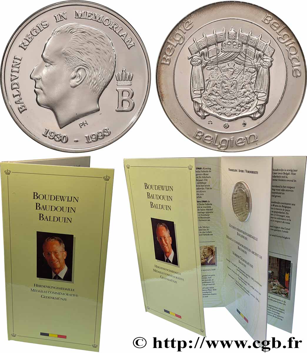BELGIEN Médaille, Roi Baudouin fST