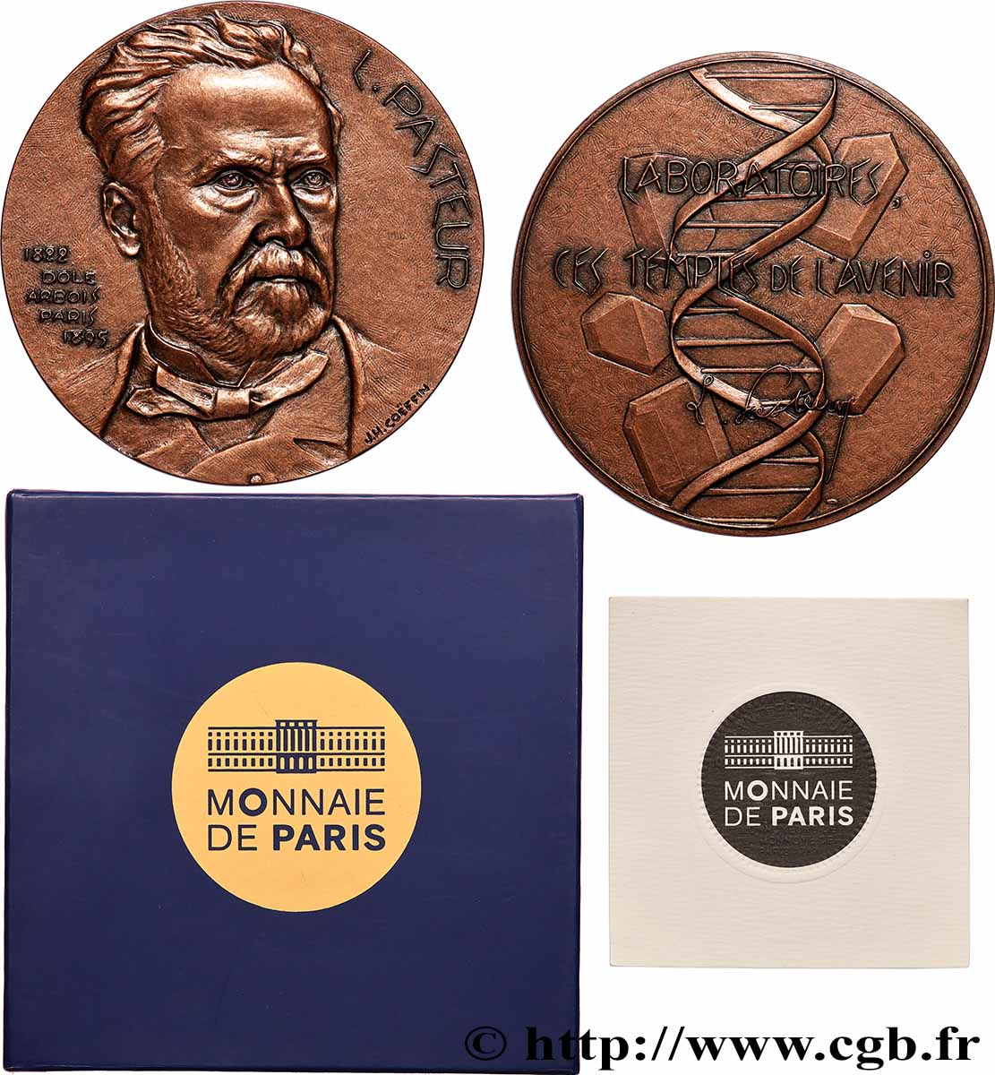SCIENCES & SCIENTIFIQUES Médaille, Louis Pasteur TTB+