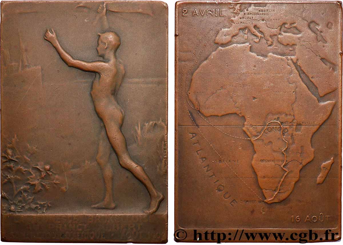 BELGIAN CONGO Plaquette, Retour du prince Albert de son voyage d’afrique XF