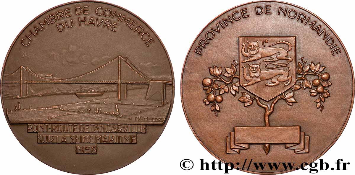 IV REPUBLIC Médaille, Chambre de commerce du Havre AU