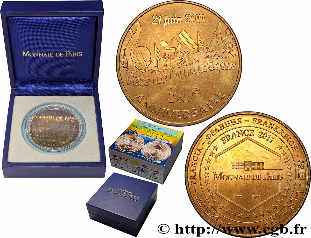 MÉDAILLES TOURISTIQUES Médaille touristique, 30e anniversaire de la fête de la musique TTB+