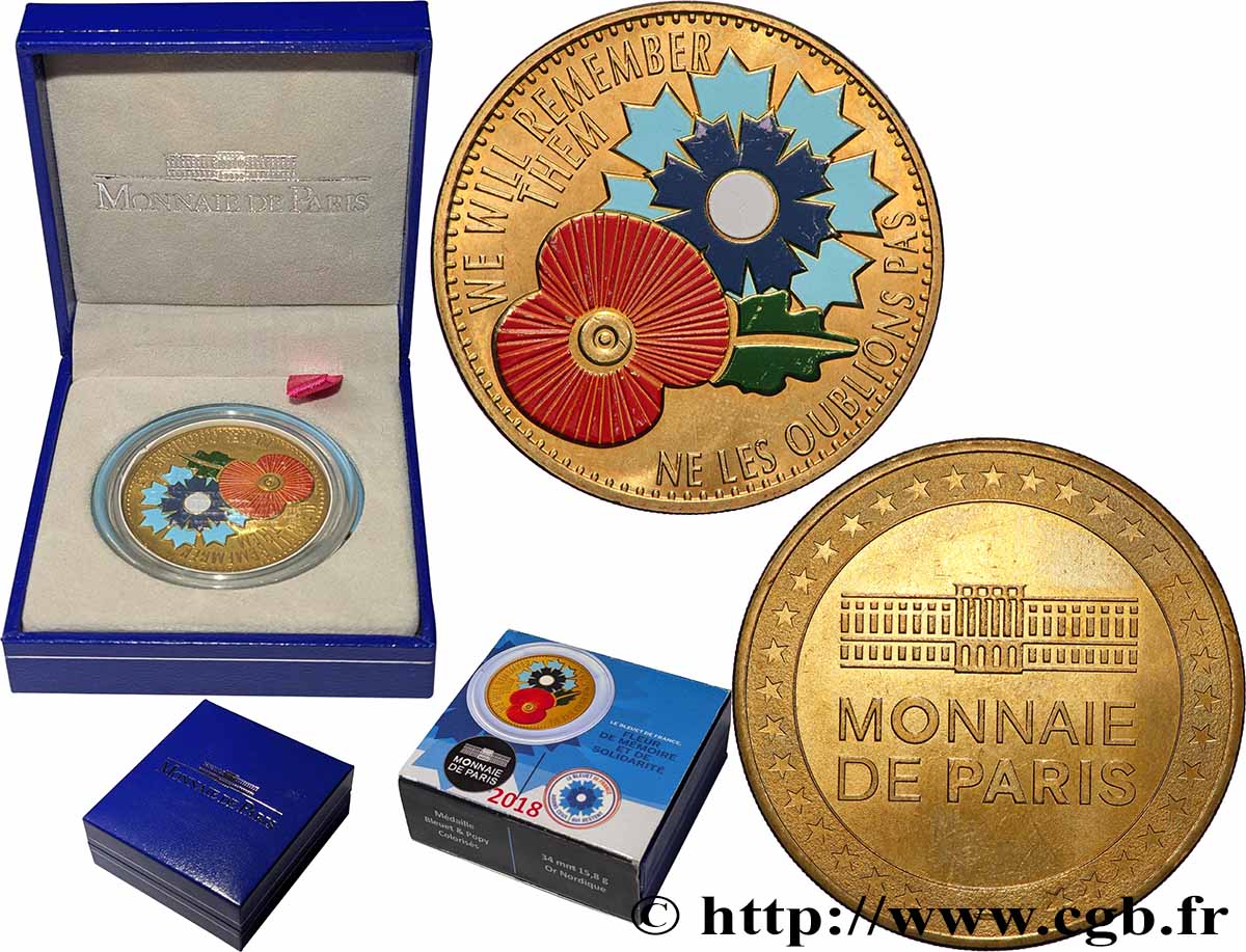 CINQUIÈME RÉPUBLIQUE Médaille, Centenaire de la Grande Guerre TTB+