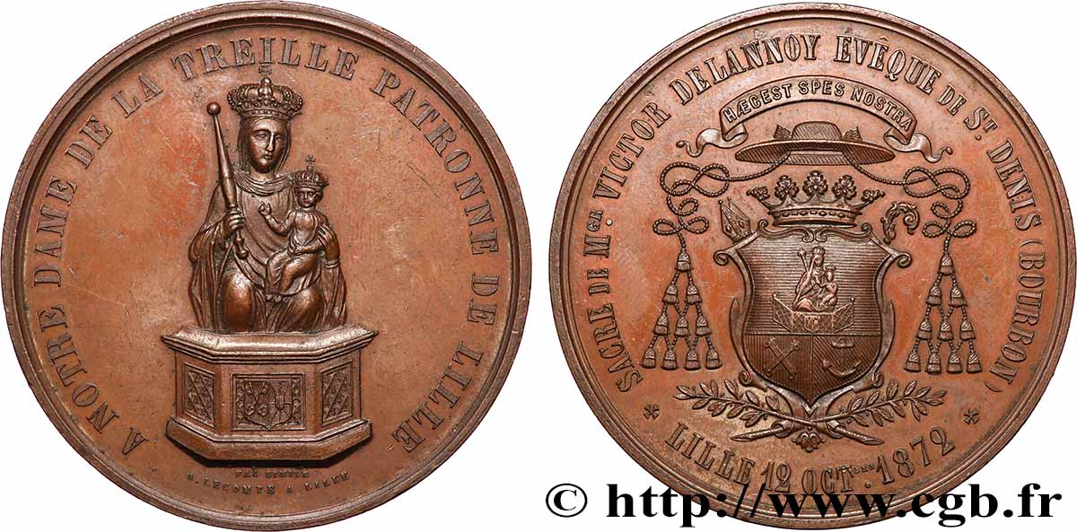 DRITTE FRANZOSISCHE REPUBLIK Médaille, Notre-Dame de la Treille fVZ