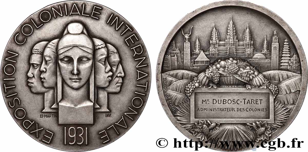III REPUBLIC Médaille, Exposition coloniale internationale AU