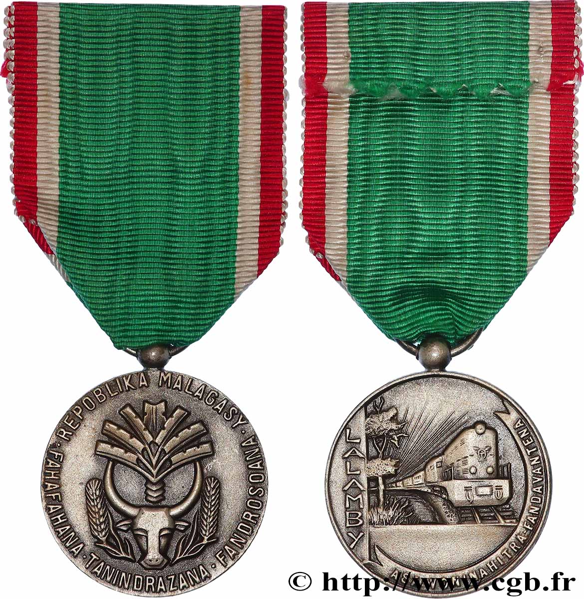MADAGASCAR Médaille, Chemin de fer AU