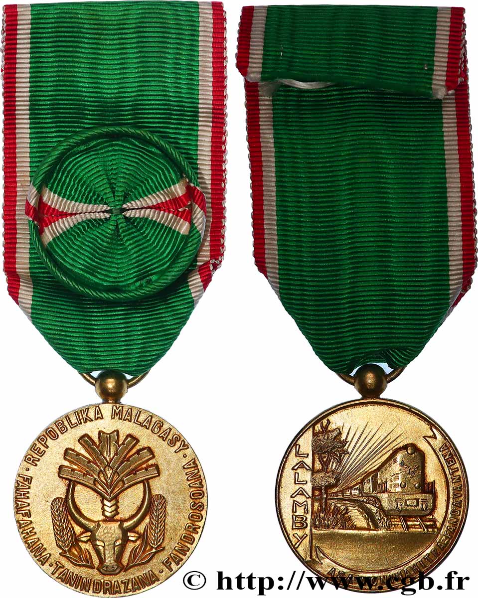 MADAGASCAR Médaille, Chemin de fer SPL