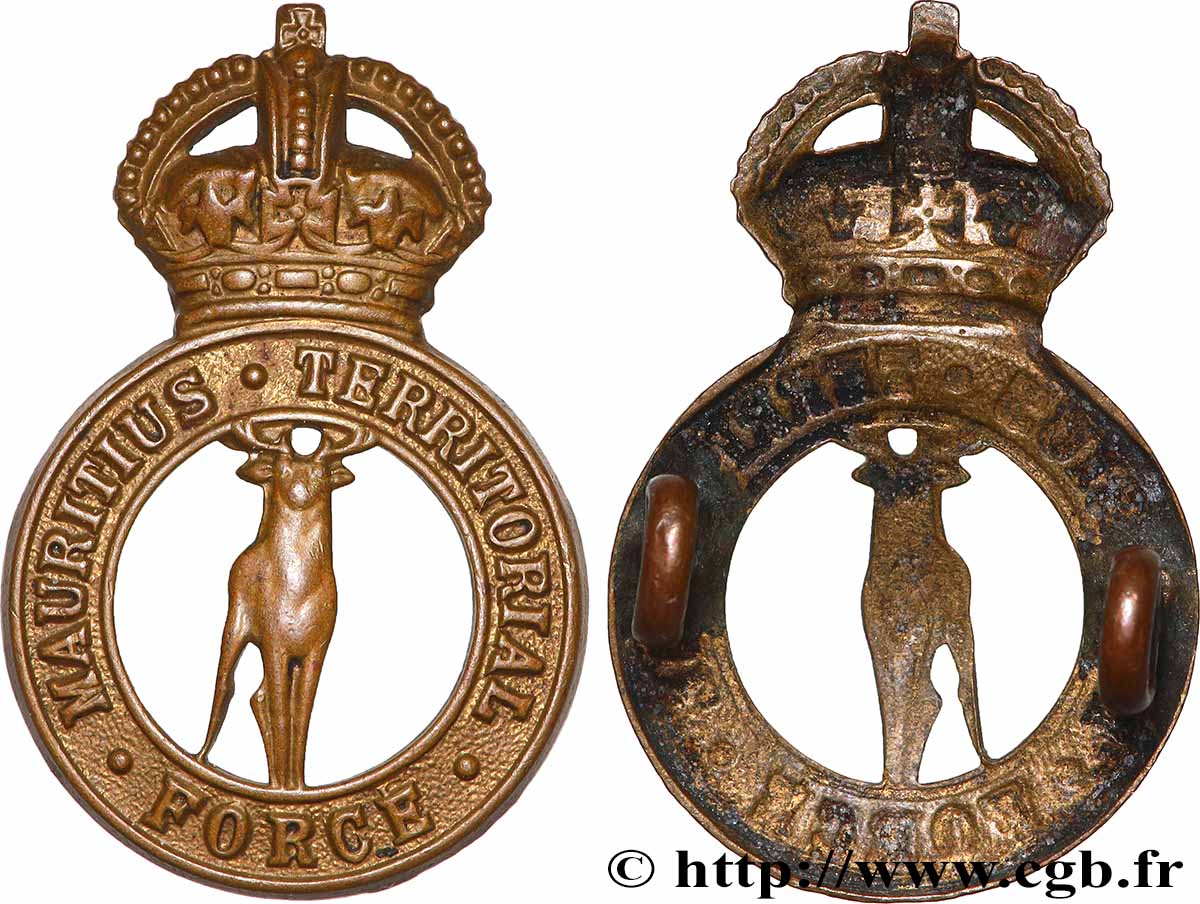 MAURITIUS Insigne, Force territoriale mauricienne (MTF) de la Seconde Guerre mondiale AU