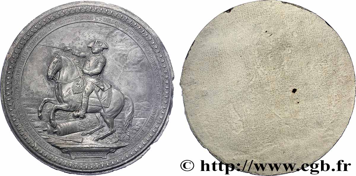 LOUIS PHILIPPE JOSEPH, DUC D ORLÉANS, dit PHILIPPE-ÉGALITÉ Médaille, Sceau de Louis Philippe, duc d’Orléans, tirage uniface TTB+