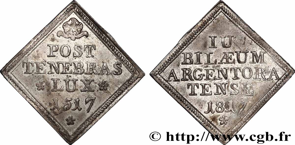 ALSACE - VILLE DE STRASBOURG Médaille, Jubilé religieux TTB+