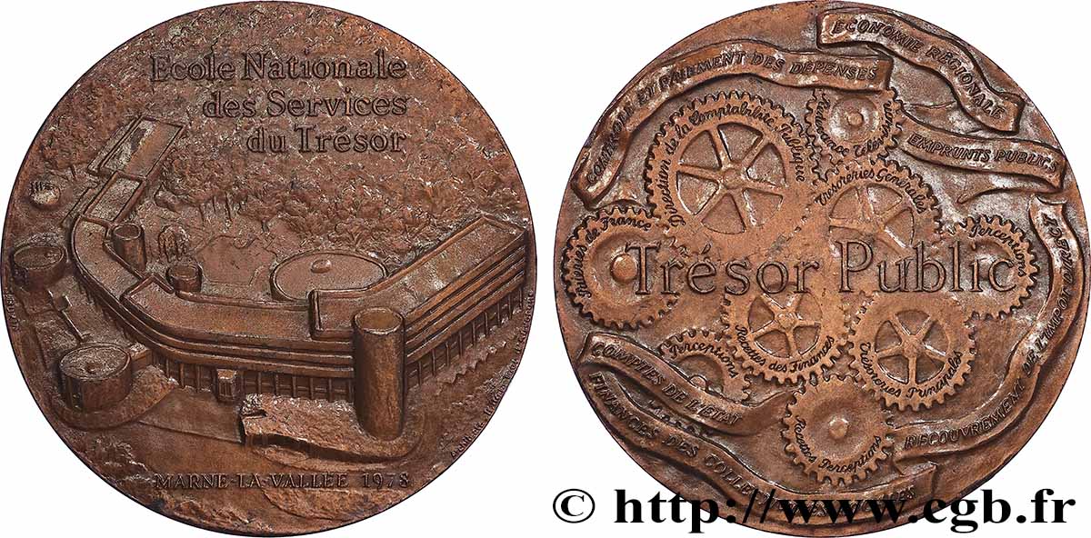 FUNFTE FRANZOSISCHE REPUBLIK Médaille, Trésor Public VZ