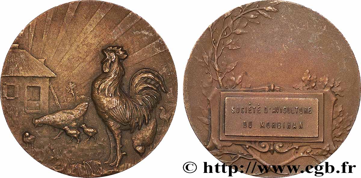 DRITTE FRANZOSISCHE REPUBLIK Médaille, Société d’aviculture fVZ