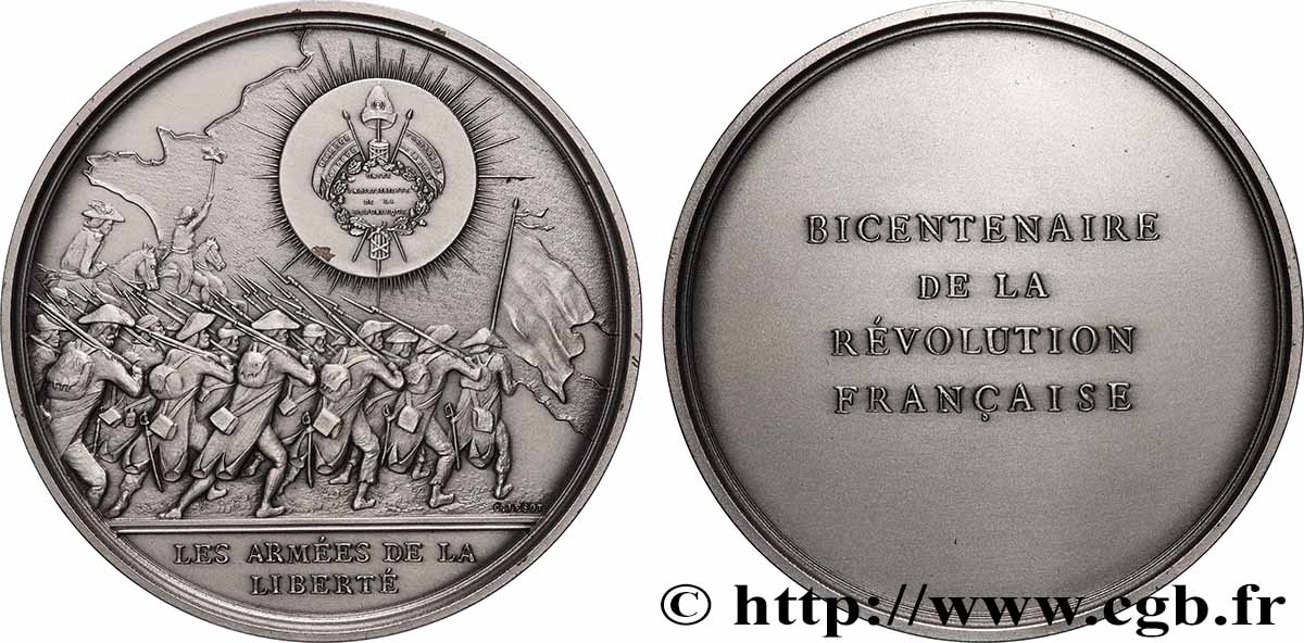 QUINTA REPUBBLICA FRANCESE Médaille, Bicentenaire de la Révolution, Les armées de la liberté SPL