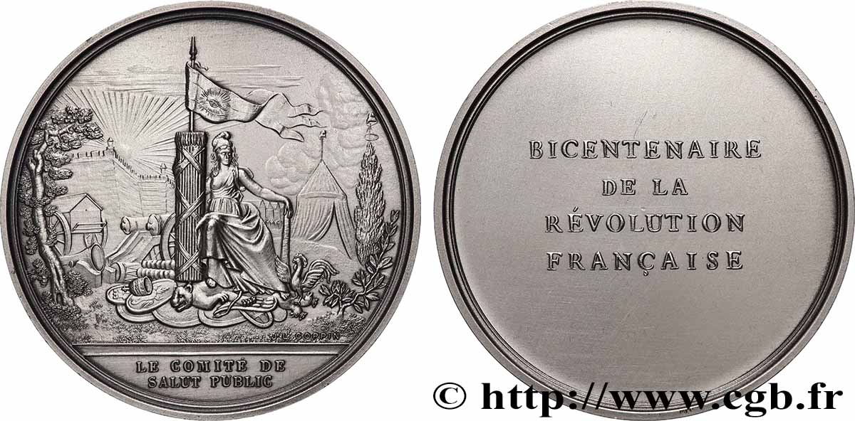 QUINTA REPUBBLICA FRANCESE Médaille, Bicentenaire de la Révolution, Comité de salut public SPL