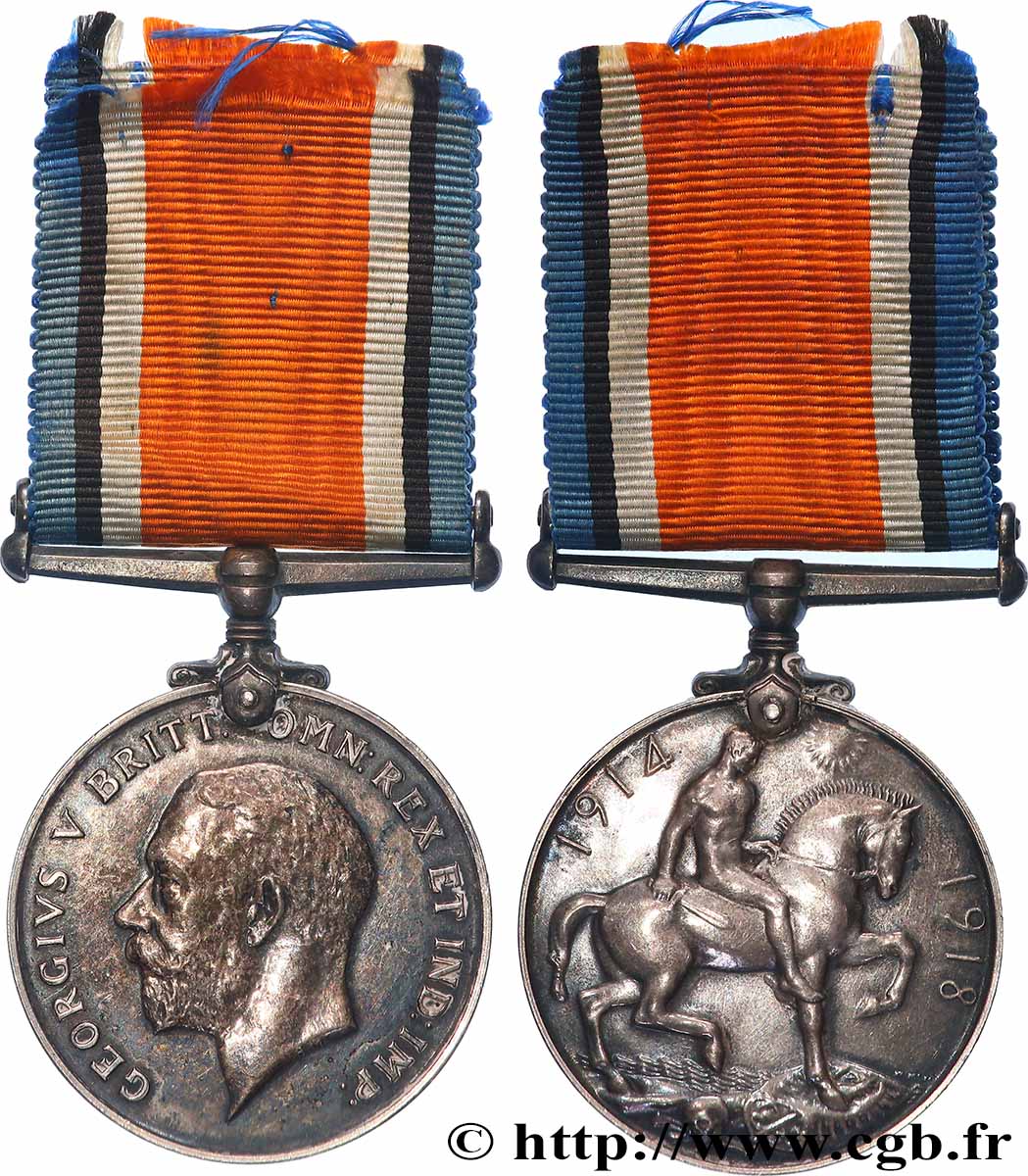 ANGLETERRE - GEORGES V Médaille de guerre, 1914-1918 TTB+