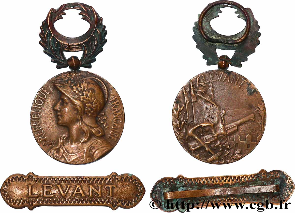DRITTE FRANZOSISCHE REPUBLIK Médaille coloniale, LEVANT SS