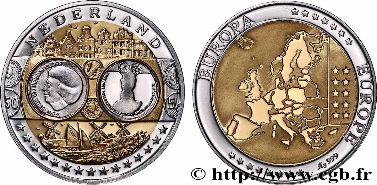 QUINTA REPUBBLICA FRANCESE Médaille, Europe, Pays-Bas MS