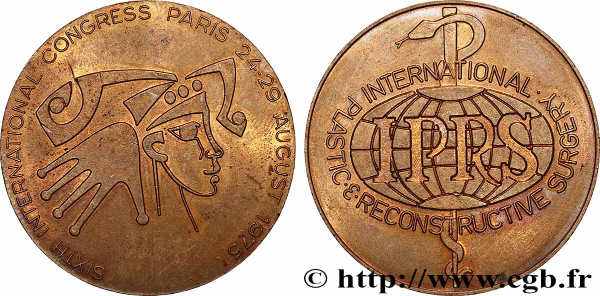 QUINTA REPUBBLICA FRANCESE Médaille, Sixième congrès de la confédération q.SPL