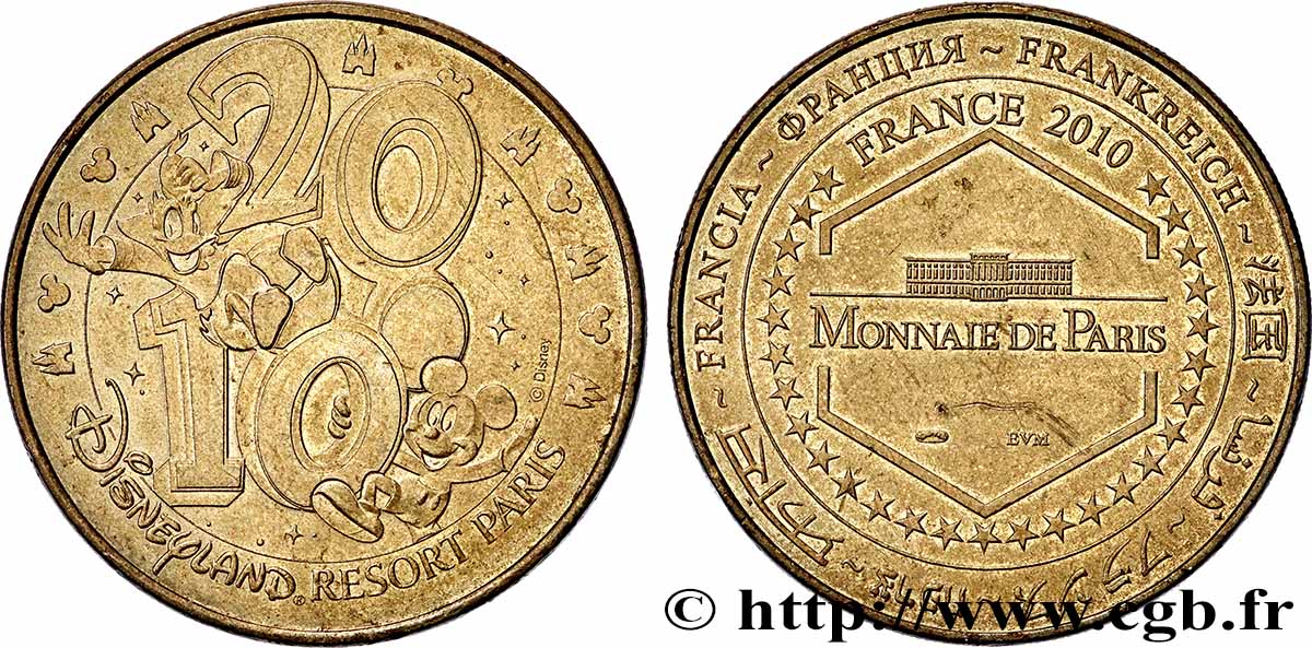 MÉDAILLES TOURISTIQUES Médaille touristique, Disneyland Resort Paris TTB+