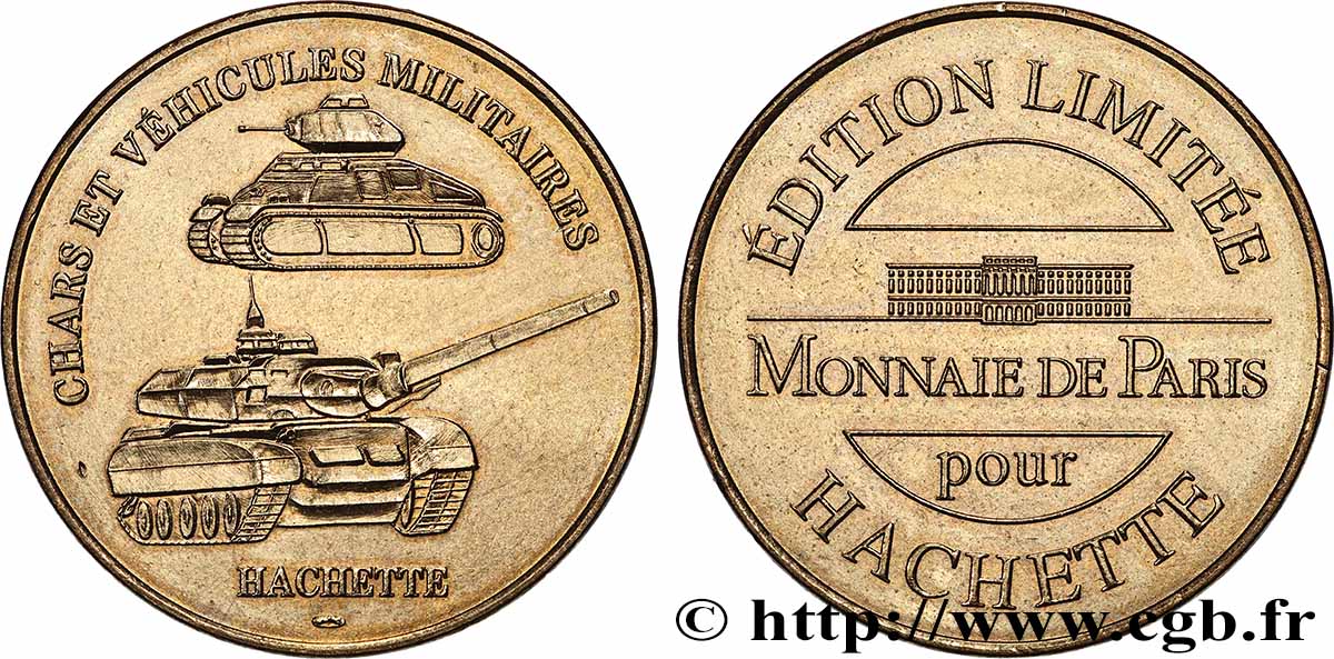 TOURISTIC MEDALS Médaille, Chars et véhicules militaires, Hachette VZ