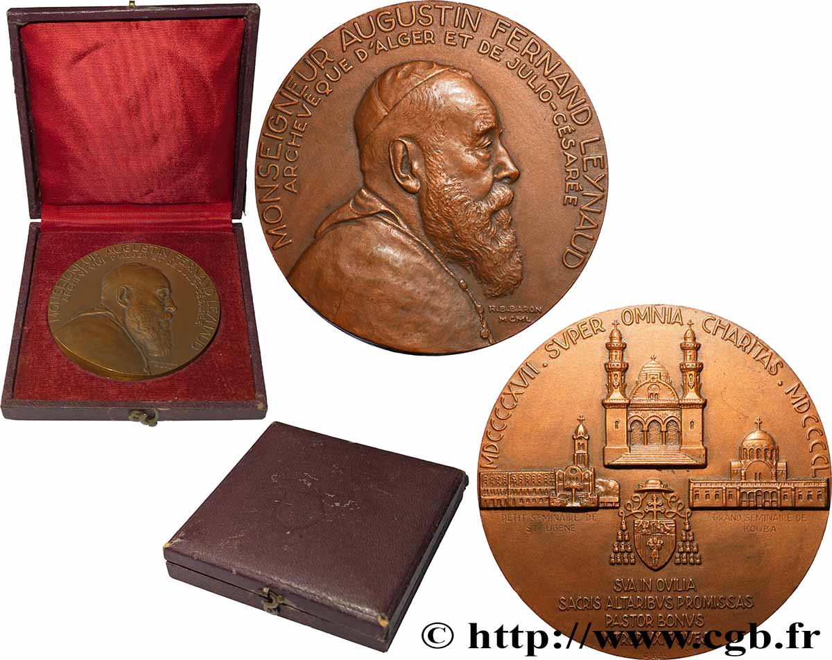 IV REPUBLIC Médaille, Monseigneur Augustin-Fernand Leynaud AU/AU