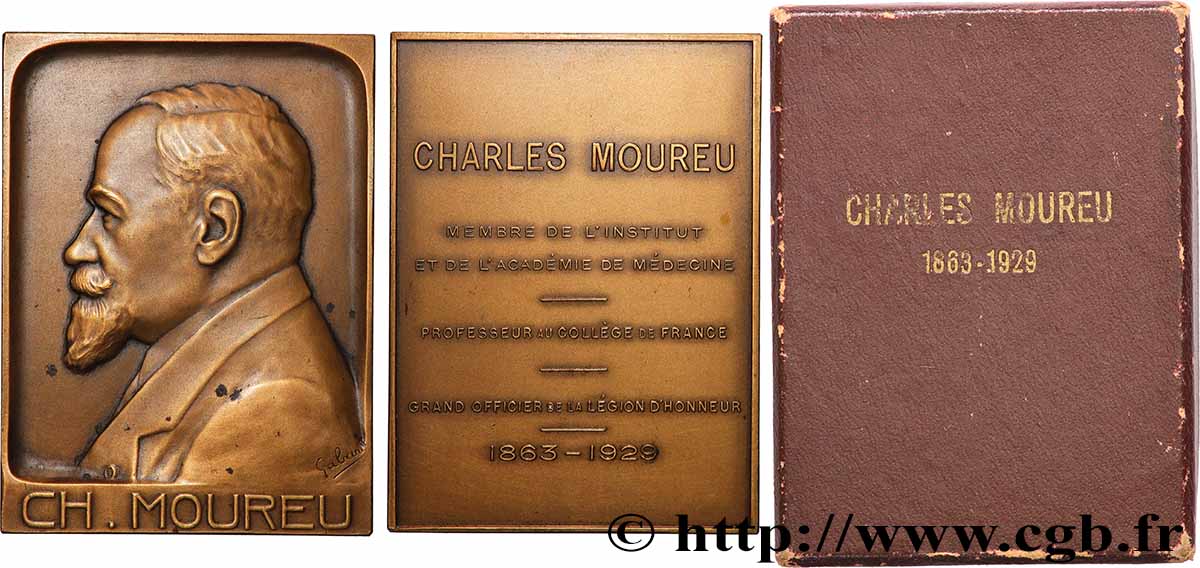 III REPUBLIC Plaquette, Charles Moureu AU