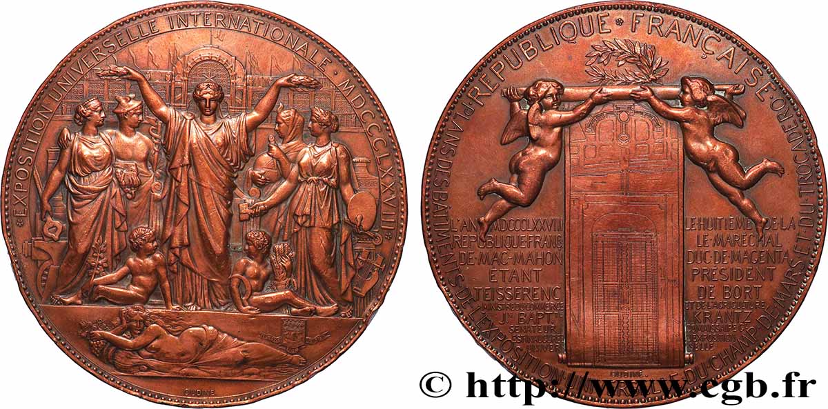 III REPUBLIC Médaille, Exposition universelle internationale XF
