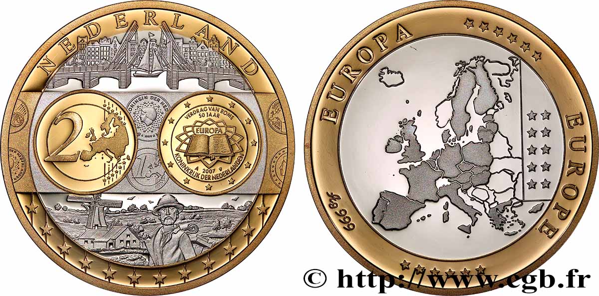 QUINTA REPUBBLICA FRANCESE Médaille, Europe, Pays-Bas BE