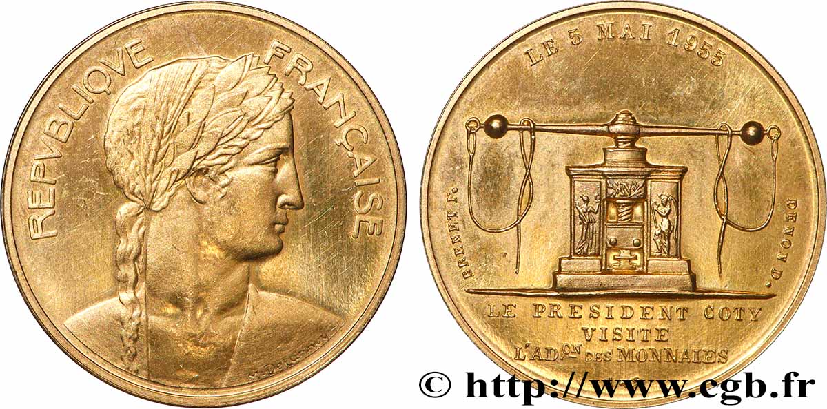 QUARTA REPUBBLICA FRANCESE Médaille de visite à la Monnaie de Paris par Delannoy SPL