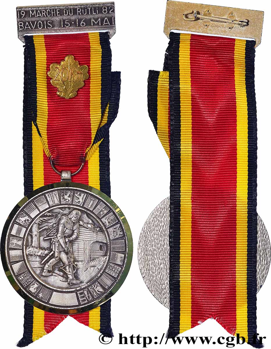 SCHWEIZ - KANTON WAADT Médaille, Marche de Rutli VZ