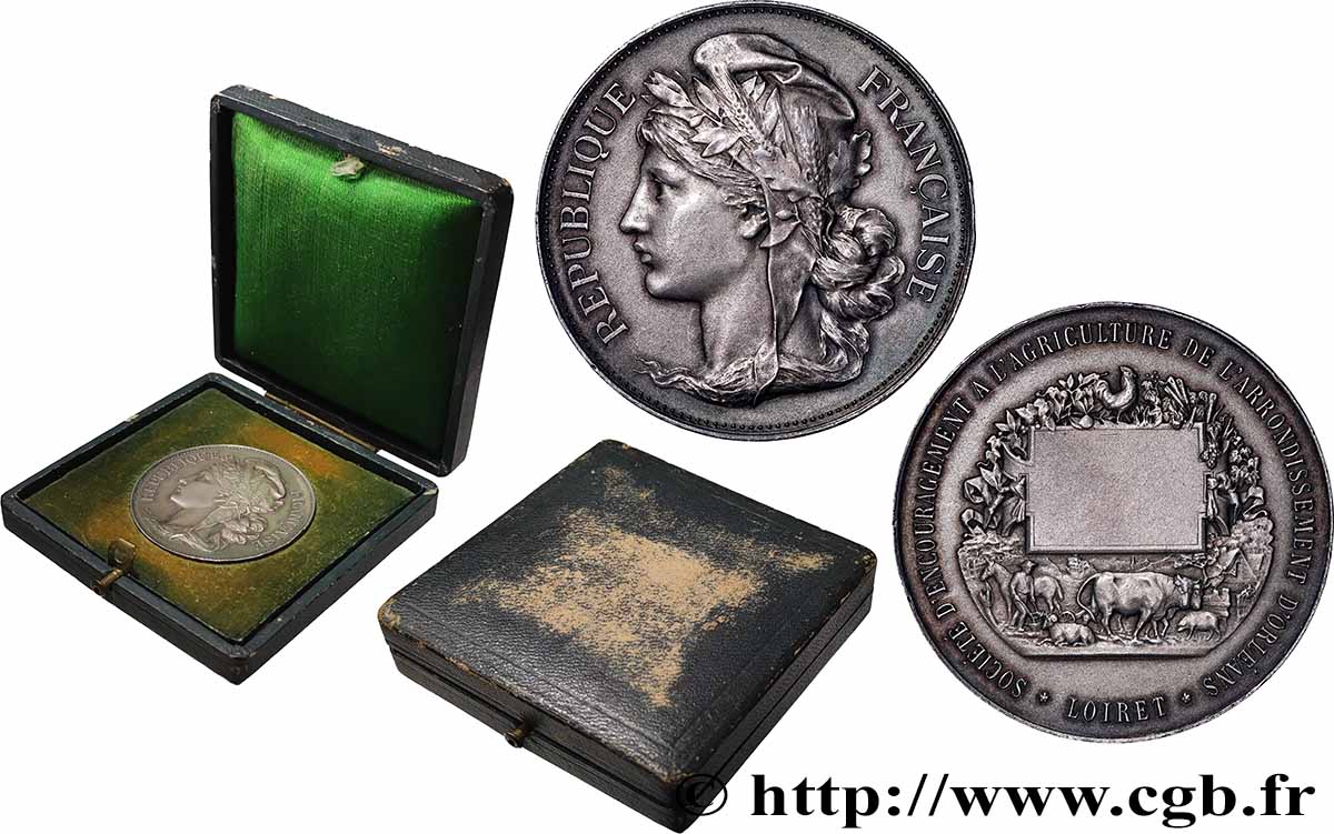 SOCIÉTÉS D AGRICULTURE, HORTICULTURE, PÊCHE ET CHASSE Médaille, encouragement à l’agriculture TTB+