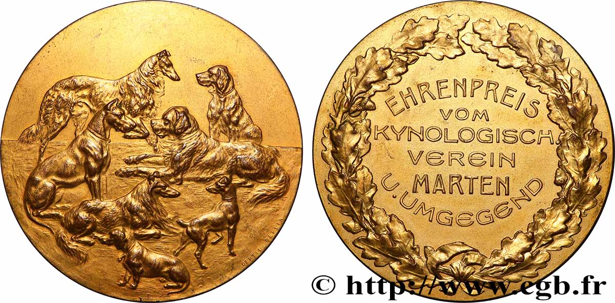GERMANIA Médaille, Prix honoraire de la société cynologique q.SPL