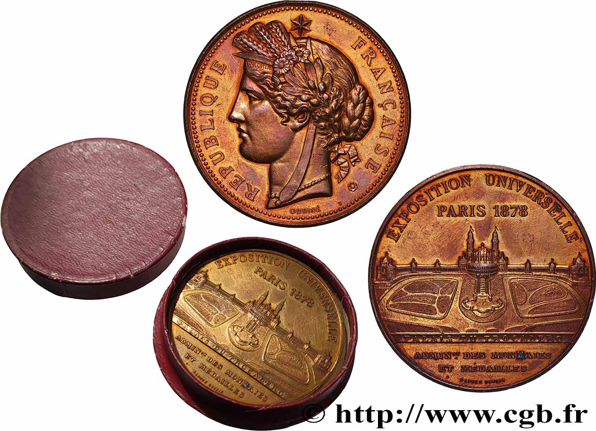 TROISIÈME RÉPUBLIQUE Médaille, Palais du Trocadéro, Exposition Universelle TTB