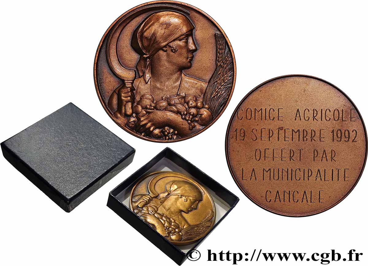 FUNFTE FRANZOSISCHE REPUBLIK Médaille, Comice Agricole fVZ