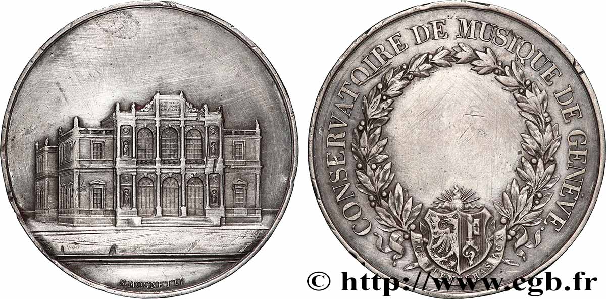 SUISSE Médaille de prix, Conservatoire de Musique TTB