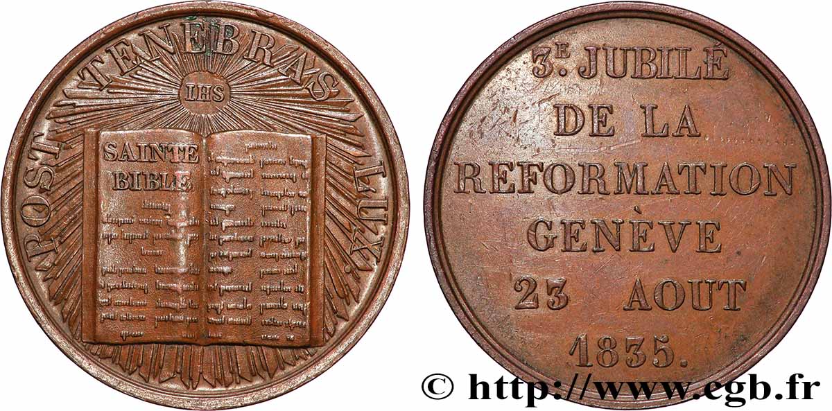 SUIZA Médaille, 300e anniversaire de la réformation MBC