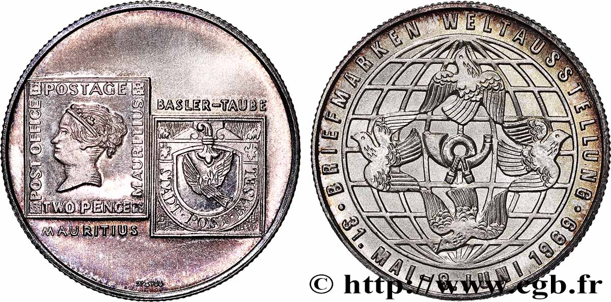 SUISSE Médaille, Exposition universelle philatélique EBC